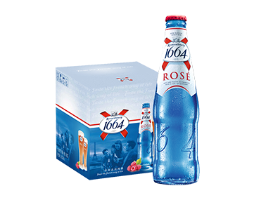 【轻众测】1664啤酒桃红啤酒 330ml*9瓶 礼盒装